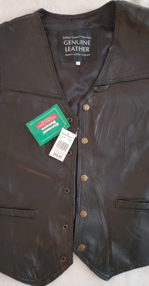Genuine leather vest M size